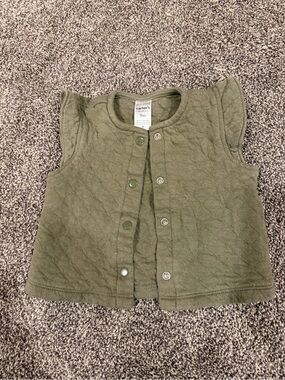 Carter's Olive Green Quilted Baby Vest